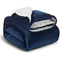 Bedsure Manta Reversible de Franela-Sherpa 150x200cm - Manta para Cama 90 de 100% Microfibra Extra Suave - Manta de…